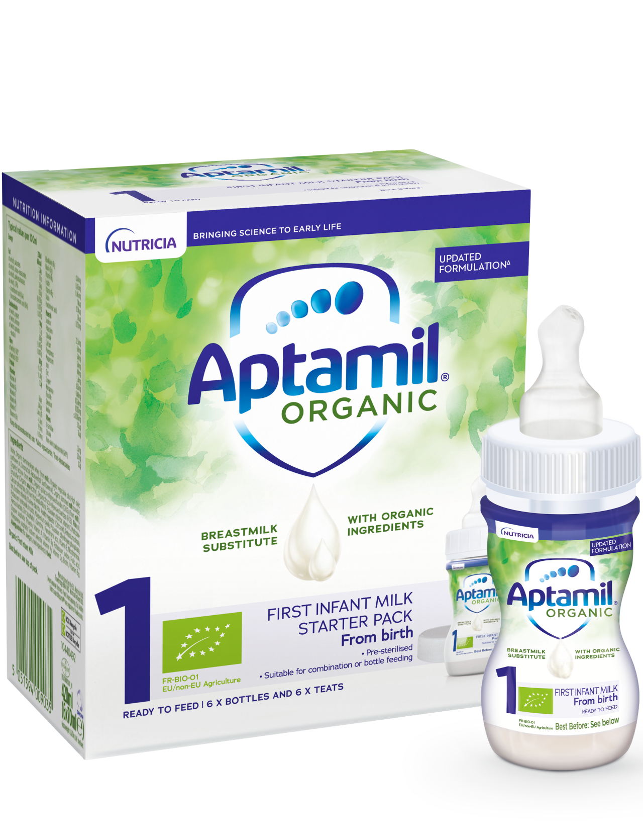 Aptamil Organic First Infant Milk (liquid) Starter Pack